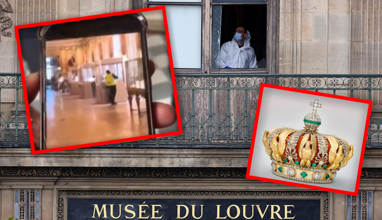 Un turista filmó a uno de los ladrones del Museo del Louvre durante el atraco
