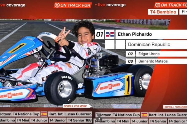 Niño Ethan Pichardo Bello se convierte en Campeón Mundial de Kartismo en España
