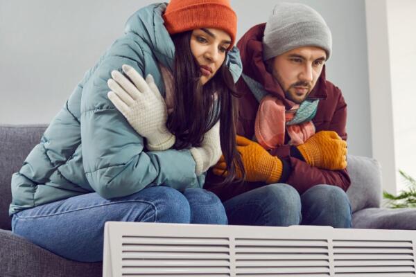 Imagen alusiva de dos personas con la calefacción encendida para enfrentar las bajas temperaturas. Foto: Fuente externa 