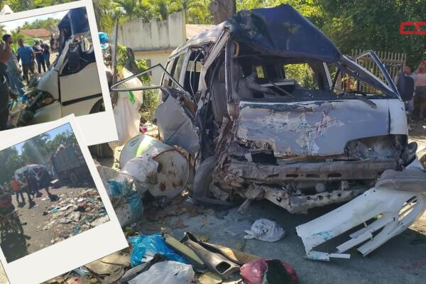 Imágenes del lugar muestran ambos vehículos con daños severos, evidencia clara de la fuerza del impacto.