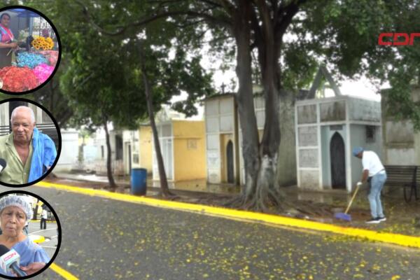 Dominicanos acuden a los cementerios en el Día de los Difuntos.