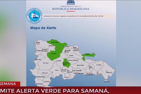 Alerta Verde: Cuatro provincias por chubascos y riesgo de crecidas