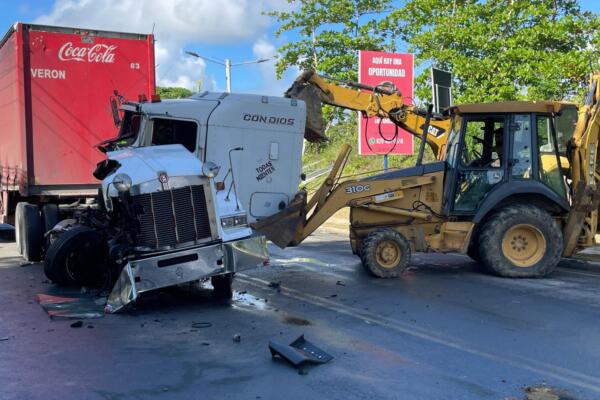 Imagen del accidente ocurrido en Nagua.