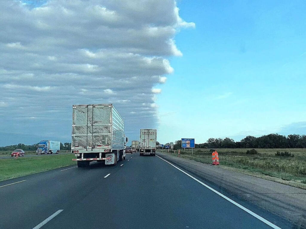 Sistema frontal visto desde tierra.