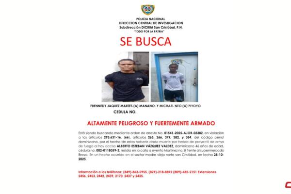 PN activa búsqueda de “Manano” y “Piyoyo”, implicados en homicidio