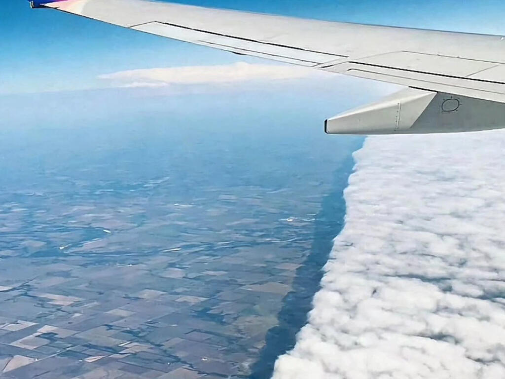Un frente frío captado desde el aire
