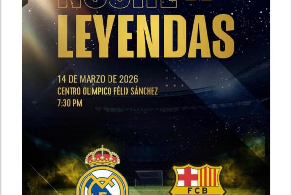 Noche de Leyendas promete ser un evento inolvidable, reuniendo a figuras icónicas del fútbol mundial en un partido que marcará un antes y un después en el deporte espectáculo en la República Dominicana.