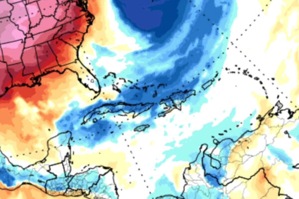 Masa de aire polar sobre el Caribe