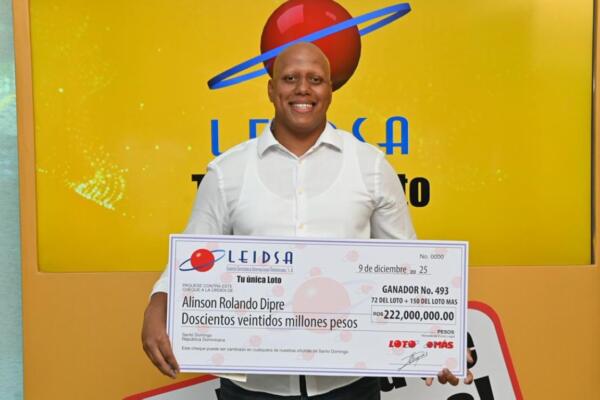 Alinson Rolando Dipré, ganador del Loto y el Más en el sorteo correspondiente al pasado sábado 15 de noviembre.