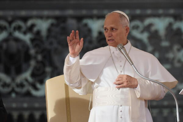 El papa León XIV, durante la audiencia del Jubileo este sábado 20 de diciembre en la Ciudad del Vaticano. EFE/EPA/MASSIMO PERCOSSI