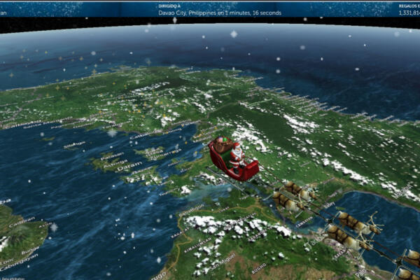 El NORAD muestra el viaje del trineo de Santa en vivo