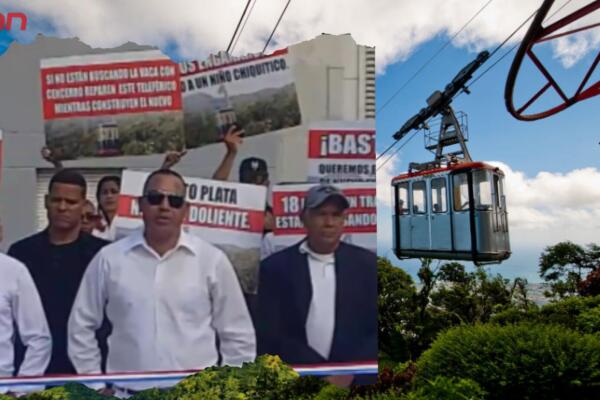 Vendedores del Teleférico de Puerto Plata realizan una “inauguración simbólica” para exigir la reapertura del atractivo turístico tras 18 meses de cierre.