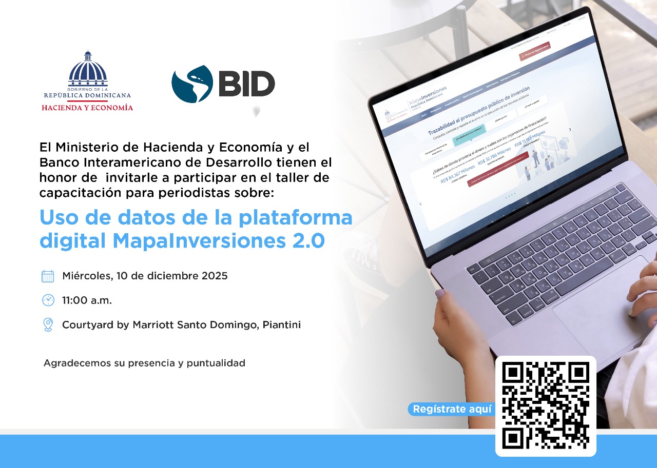 Hacienda y BID capacitarán a periodistas en el uso de datos de MapaInversiones 2.0