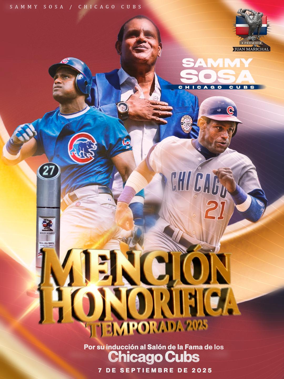 Sosa, de 57 años, fue inmortalizado por los Cachorros el pasado 7 de septiembre, junto con Derek Lee, en una ceremonia realizada en el mismo Wrigley Field donde fue ídolo y cara de la franquicia durante 13 temporadas.