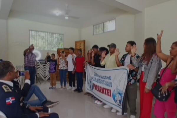 Red Nacional de Jóvenes durante la juramentación.