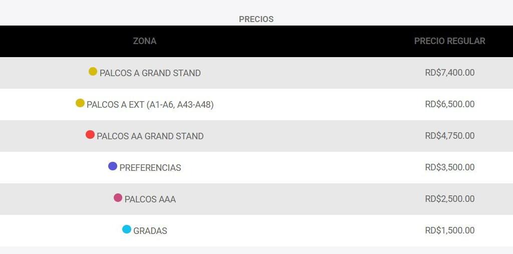 RD vs Detroit en el Quisqueya: precios oficiales