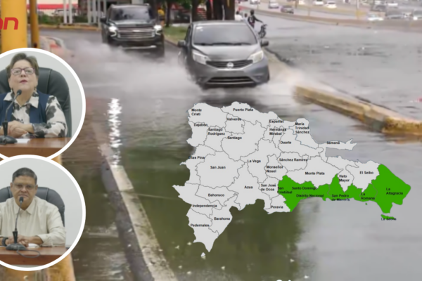 El COE emite alerta verde para seis provincias y el Distrito Nacional ante las lluvias previstas por la incidencia de una vaguada y un sistema frontal.