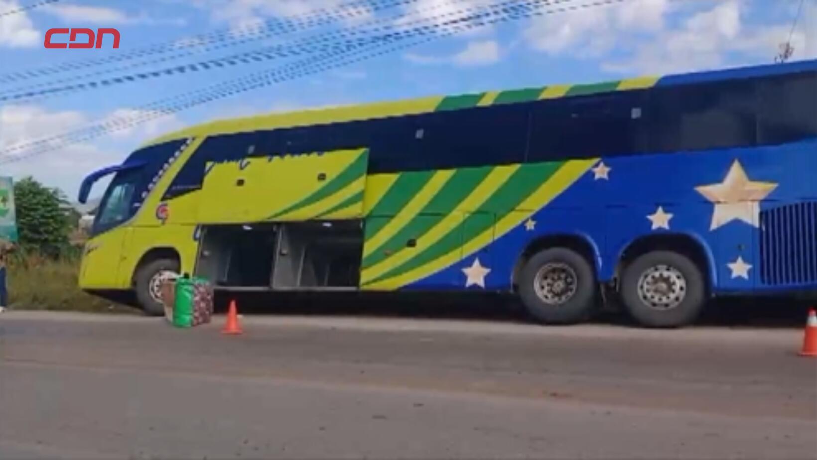 Guagua de Caribe Tours accidente