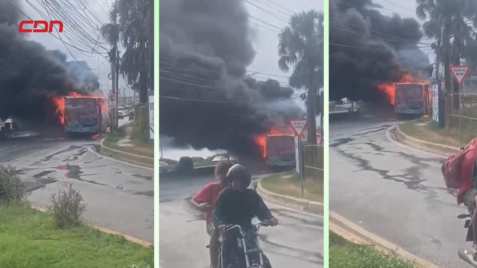 Autobús de la OMSA se incendia