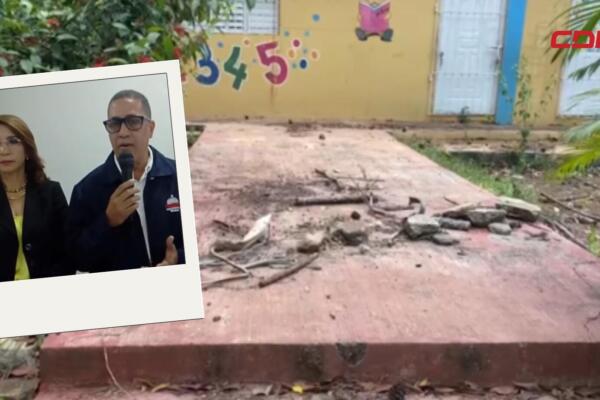 Autoridades de Infraestructura Escolar y Educación durante la mesa de trabajo y recorrido de supervisión en centros educativos de la provincia Puerto Plata.