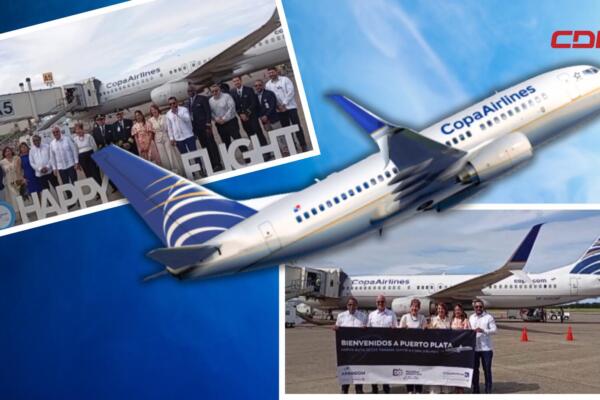 Avión de Copa Airlines en pista, tras anunciar la reanudación de vuelos a Santiago y la apertura de la ruta aérea hacia Puerto Plata.