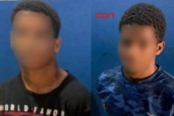 Erick Deivi Liriano López y Deivi Junior Liriano López, detenidos por intento de asalto.