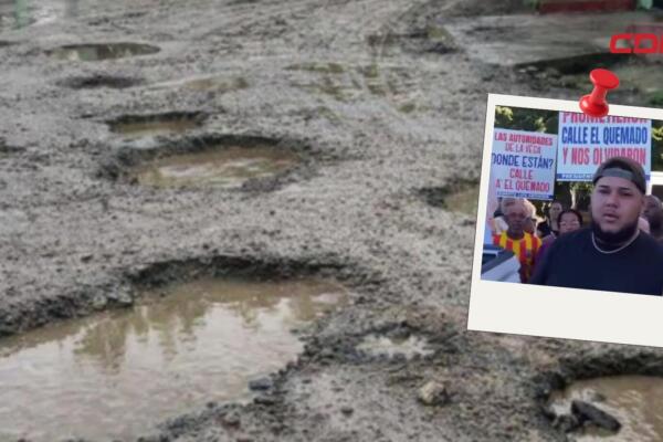 Adultos mayores protestan en La Vega por calles sin construir.
