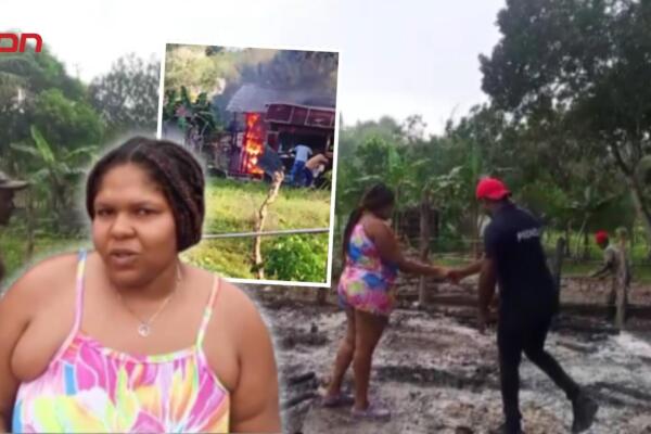 Madre y cuatro hijos quedan sin hogar tras incendio en Jamao.
