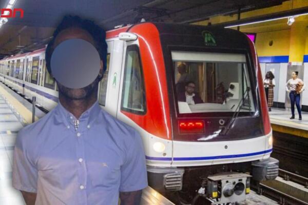 Rafael Santana Mirel, apresado por amenazas graves contra el sistema de transporte Metro de Santo Domingo.