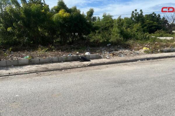 Brigadas del Ayuntamiento de Barahona durante los trabajos de limpieza y recuperación de la calle Juan Medina, tras la eliminación de un vertedero improvisado.