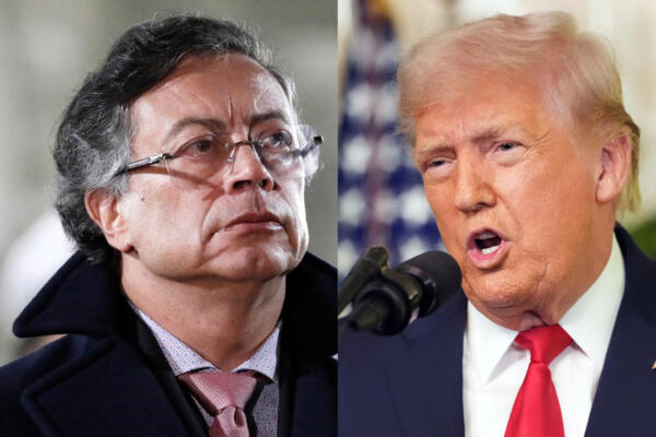 Combo de fotografías de archivo que muestra al presidente de Colombia, Gustavo Petro (i), y a su homólogo de Estados Unidos, Donald Trump. EFE/ Doug Mills / Pool / Carlos Ortega ARCHIVO