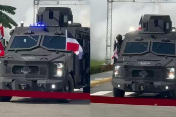 Primer vehículo militar blindado totalmente ensamblado en la República Dominicana.
