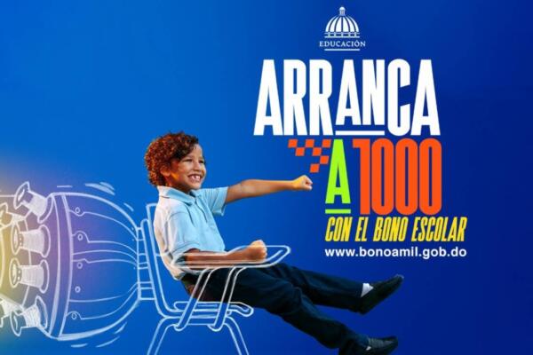 El Bono a Mil beneficia a unos 1.35 millones de estudiantes públicos.