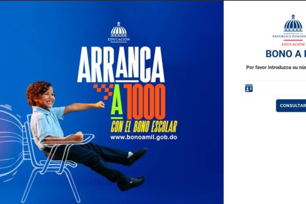 Pantalla de consulta del Bono a Mil en bonoamil.gob.do