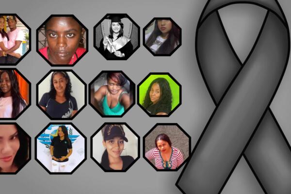 Velas y flores simbolizan el luto y la exigencia de justicia ante los feminicidios que, desde 2020, marcan el inicio de cada año en la República Dominicana.