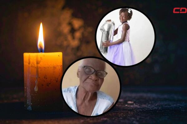 Lugar donde ocurrió el atropello que provocó la muerte de una niña y, posteriormente, de su abuela, frente a una estación de combustibles en Guaymate, La Romana.