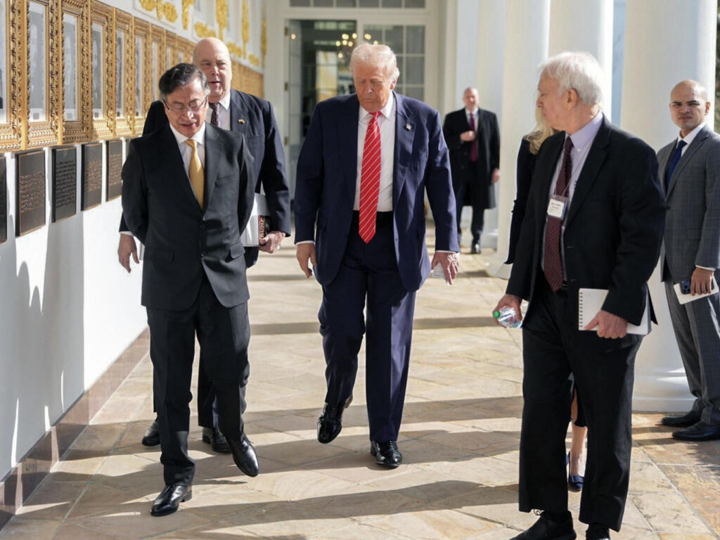Trump y Petro durante reunión en la Casa Blanca