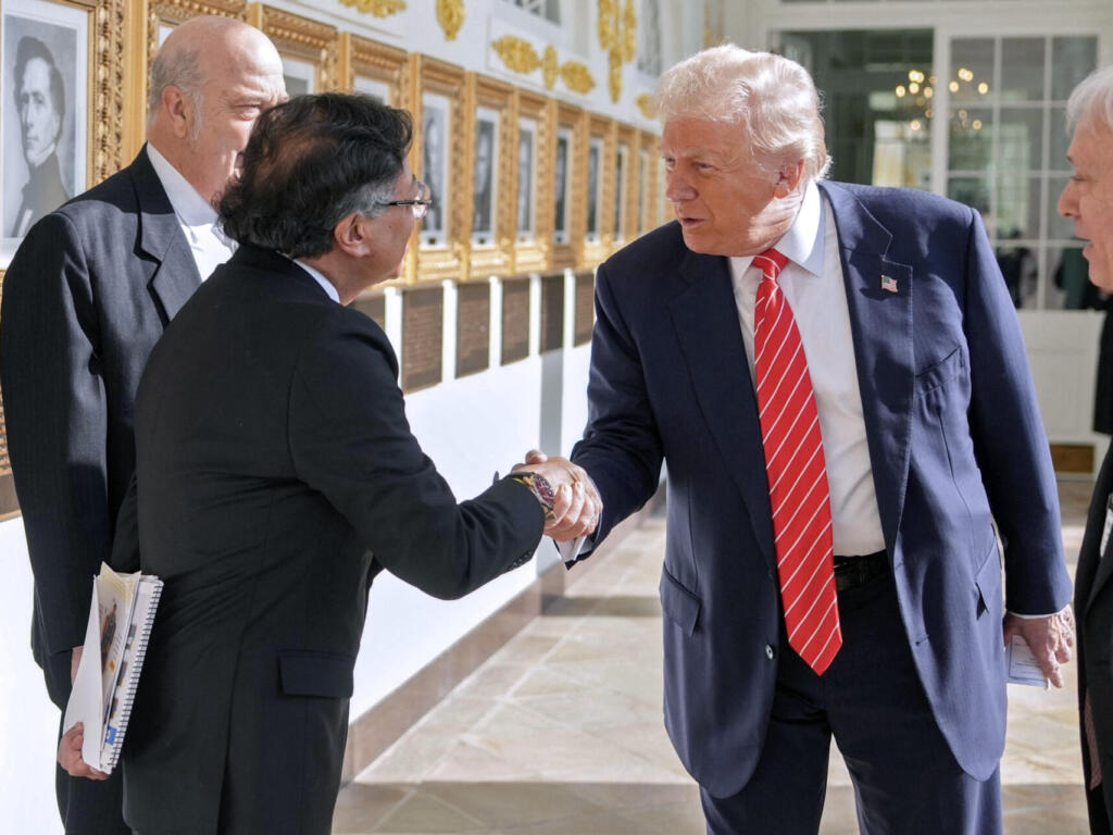 Trump y Petro durante reunión en la Casa Blanca