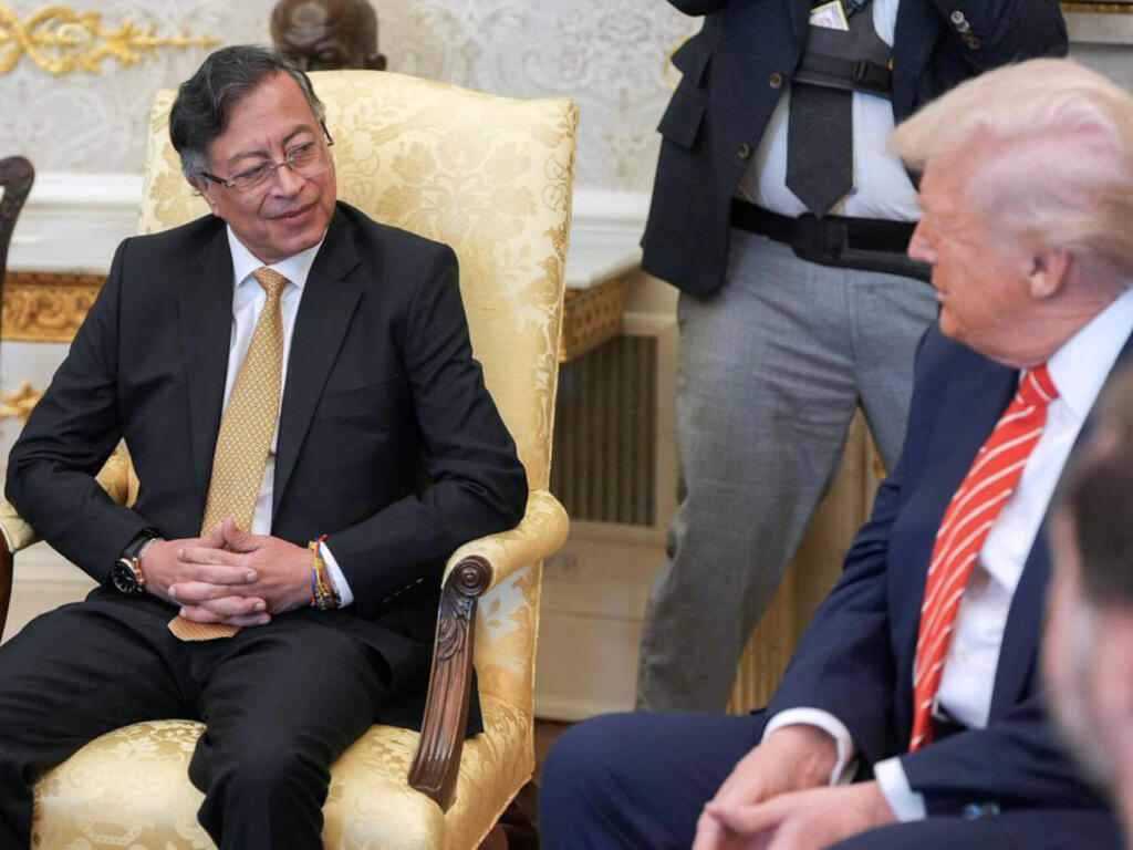 Trump y Petro durante reunión en la Casa Blanca