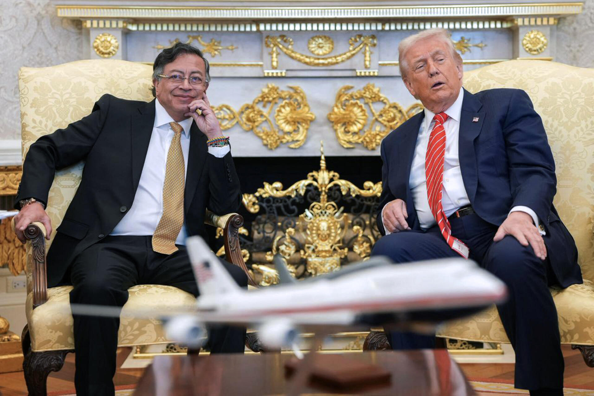 Trump y Petro durante reunión en la Casa Blanca