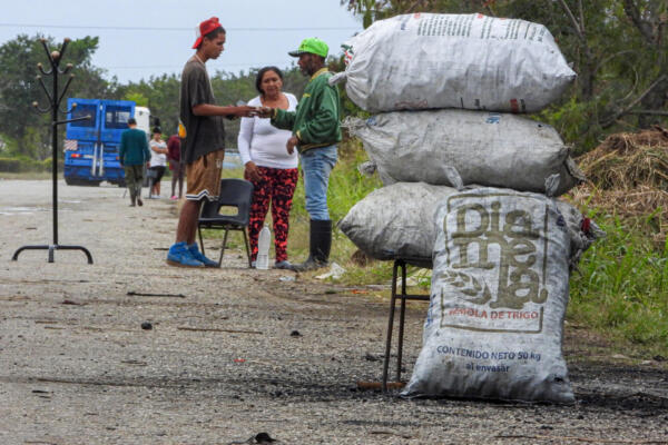 Farmers sell charcoal on a road in Havana on February 6, 2026. Across Cuba, families are scrambling to cope with relentless blackouts and shortages worsening under economic pressure from US President Donald Trump. Those who can afford it install solar panels, while others resort to cooking with coal. The worsening energy crisis is reshaping daily life, pushing people toward starkly unequal solutions. (Photo by ADALBERTO ROQUE / AFP)