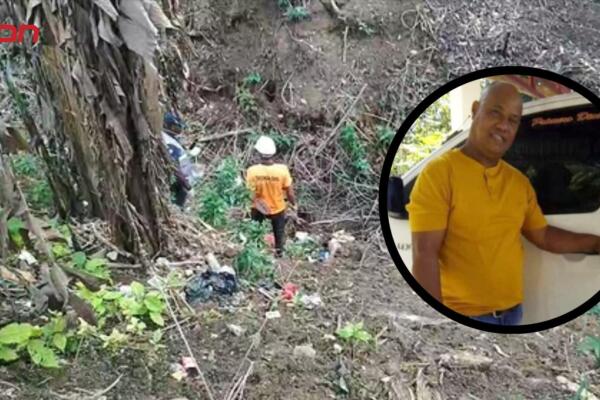 Miembros de la Policía Nacional y la Dirección Central de Investigación (Dicrim) durante el levantamiento e investigación en la granja donde fue hallado el cuerpo del ganadero en La Vega.