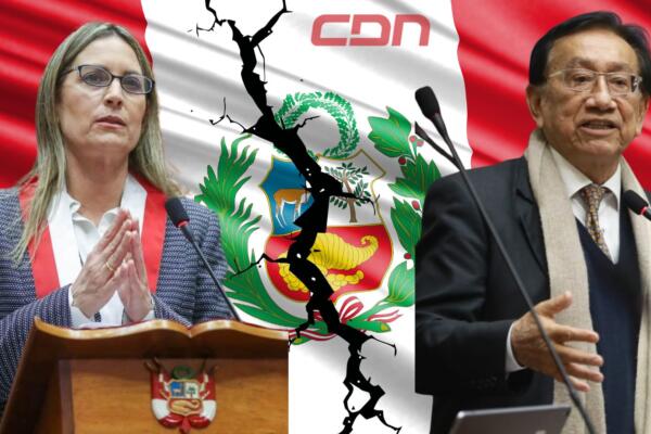 La congresista derechista María del Carmen Alva y el legislador izquierdista José María Balcázar. 