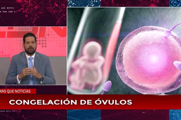 El doctor Steven Rabassa, ginecólogo obstetra y director de la clínica Procrear, durante una entrevista en el programa Más que Noticias, donde explicó los alcances y beneficios de la congelación de óvulos.