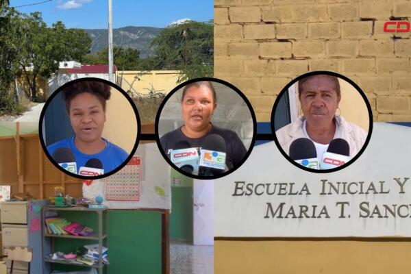 Estudiantes de la Escuela Inicial y Básica María T. Sánchez reciben docencia solo hasta el mediodía desde diciembre por sobrepoblación, falta de aulas y deterioro de la infraestructura del centro educativo.