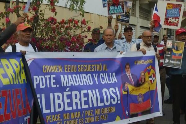 Diferentes organizaciones marchan exigiendo la libertad de Nicolás Maduro y su esposa Cilia Flores