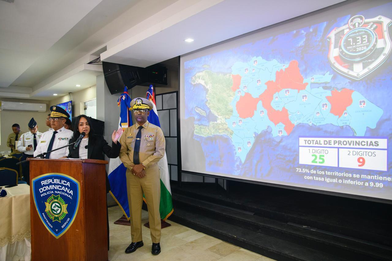 Faride Raful muestra mapa de calor de homicidios en enero de 2026