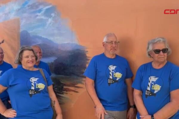 Miembros de la Fundación Faro de Luz en Villa Altagracia. 