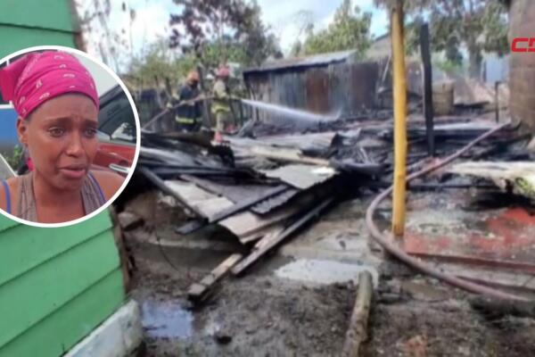 Vecinos evitan tragedia en Moca tras incendio intencional