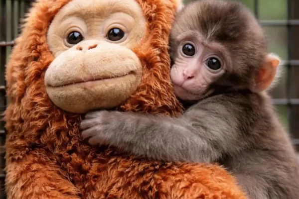 Punch, un macaco japonés (Macaca fuscata), abraza su peluche en el Zoológico de Ichikawa, Japón, tras haber sido abandonado poco después de nacer. Su vínculo con el objeto refleja la necesidad de apego emocional incluso en los primates.